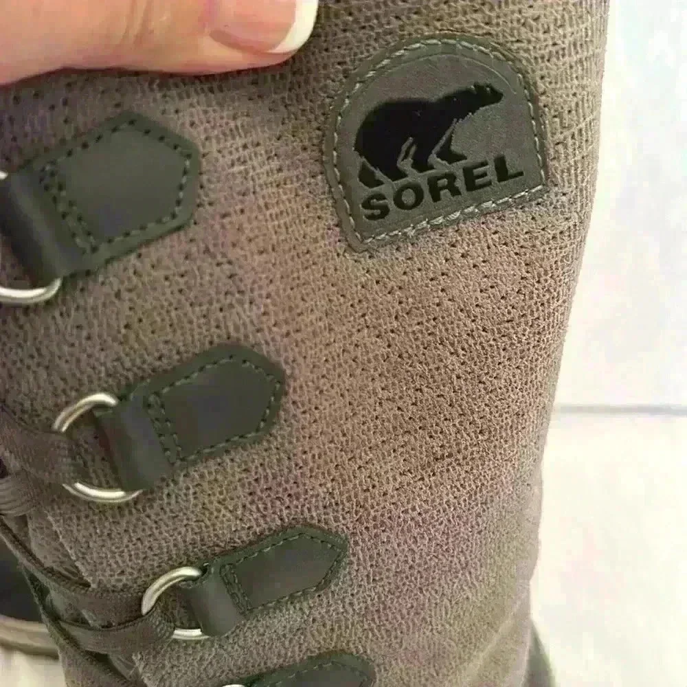 Sorel Women's Tivoli Boot Waterproof Snow Winter Gray Leather Mid Lace Up Size 7